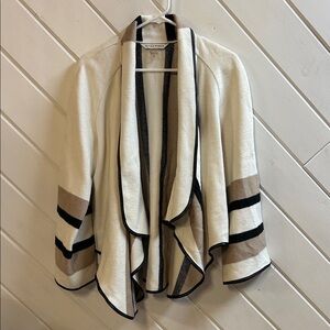 BIANCO NYGARD Cream and Tan Wool Blend Jacket